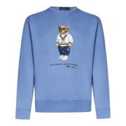 Polo Ralph Lauren Blå Tröja med Polo Bear Print Blue, Herr