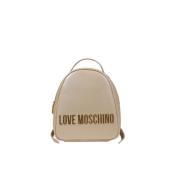 Moschino Gyllene Elegant Ryggsäck med Guld Detaljer Yellow, Dam