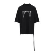 Rick Owens Svart T-shirt med modern touch Black, Herr