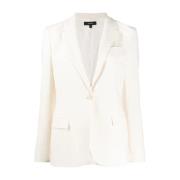 Theory Crepe Staple Blazer Beige, Dam