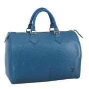 Louis Vuitton Vintage Pre-owned Laeder handvskor Blue, Dam