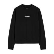 Jil Sander Svart Bomullströja Dammode Black, Dam