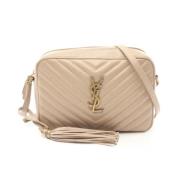 Yves Saint Laurent Vintage Pre-owned Laeder axelremsvskor Beige, Dam