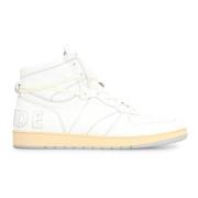 Rhude Vintage Läder High-Top Sneakers White, Herr