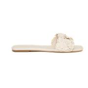 Stuart Weitzman Vit Ros Ciabatta Bröd White, Dam