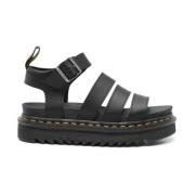 Dr. Martens Svarta Spänne Sandaler Plattformsula Black, Dam