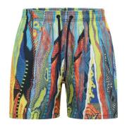 Carlo Colucci Stickad Simshorts Stiligt Design Multicolor, Herr