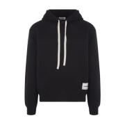 Jil Sander Bomull Hoodie Sweatshirt Black, Herr