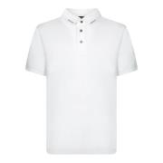 Emporio Armani Bomull Piquet Pikétröja White, Herr