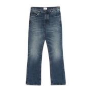 Haikure Indigo Denim Jeans med knappgylf Blue, Herr