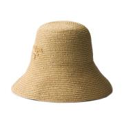 Prada Beige Logo Hatt Stiligt Mode Tillbehör Beige, Dam