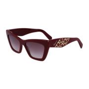 Salvatore Ferragamo Cat Eye Acetat Solglasögon Red, Dam