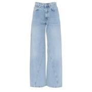 Anine Bing Vintage Wide Leg Denim Jeans Blue, Dam