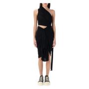 Rick Owens Asymmetrisk grodklänning Black, Dam