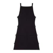 Courrèges Svart Ull Mini Klänning Black, Dam