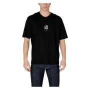 Armani Exchange Rundhals T-shirt i bomull Black, Herr