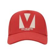 Valentino Garavani Röd Logo Baseball Cap Model Red, Dam