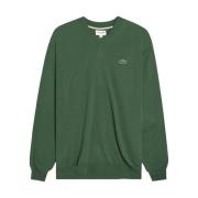 Lacoste Grön V-ringad Bomullströja Green, Herr