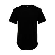 ONLY & SONS Svart Bomull Crew Neck T-shirt Black, Herr