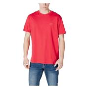 Armani Exchange Röd Enkel Rund Hals T-shirt Red, Herr