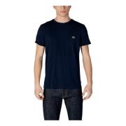 Lacoste Blå Bomull T-shirt Rund Hals Blue, Herr