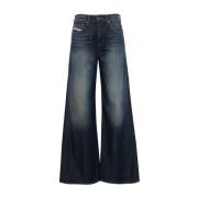 Diesel Stiliga Denim Jeans Kollektion Blue, Dam