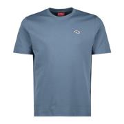 Diesel Blå T-Adjust Rund Hals T-shirt Blue, Herr