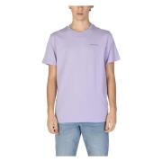 Calvin Klein Jeans Lila Crew Neck Tee Kortärmad Purple, Herr