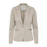 ICHI Beige Blazer med Reverskrage Beige, Dam