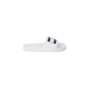 Tommy Jeans Kvinnors vita trycktofflor White, Dam