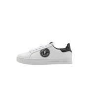 Versace Jeans Couture Casual Läder Sneakers - Blancs White, Herr