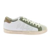 P448 Vita Lädersneakers John Jl White, Herr