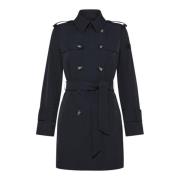 Peuterey Blå Trenchcoat Knude Modell Blue, Dam