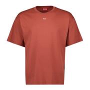 Diesel Orange T-Boxt-D Unisex Bomull T-shirt Red, Herr