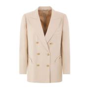 Blazé Milano Ivory Blazer Jacka Damkläder Pink, Dam