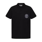 Versace Jeans Couture Svart Logopikétröja Black, Herr