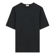 Saint Laurent Kortärmad Rund Hals T-shirt Black, Herr