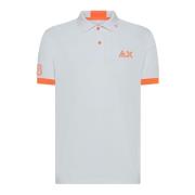 Sun68 Logo Polo T-shirts och Polos Vit White, Herr