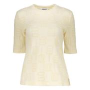 AMBUSH Logo Ullblandning T-shirt Beige, Dam