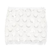 ROTATE Birger Christensen Sequin Mini Skirt White, Dam