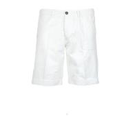 40WEFT Stiliga Bermuda Shorts White, Herr