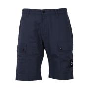 MA.STRUM Cargo Shorts i bomullsgabardin Blue, Herr