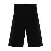 GR10K Hög Midja Elastiska Förvarings Shorts Black, Herr