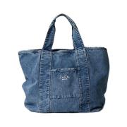 Lala Berlin Denim East West Tote Väska Blue, Dam