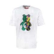 SPRAYGROUND Vit kortärmad crewneck T-shirt White, Herr