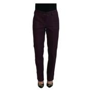 BENCIVENGA Slim-fit Trousers Purple, Dam