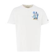 MC2 Saint Barth Bomull T-shirt med Söt Mönstertryck White, Herr