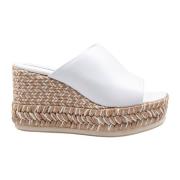 Paloma Barceló Vit Läderkil Sandal med Rep White, Dam