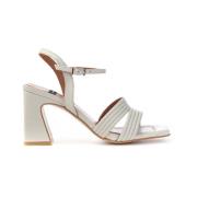 ANGEL ALARCON Vitello Läder High Heel Sandaler White, Dam