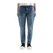 Armani Exchange Blå Denim 5-Ficksbyxor Blue, Dam